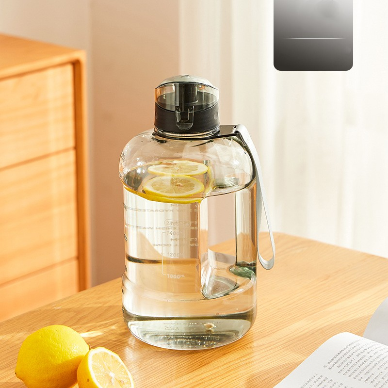 Large Capacity Portable Transparent High Temperature Resistant Sports Bottle