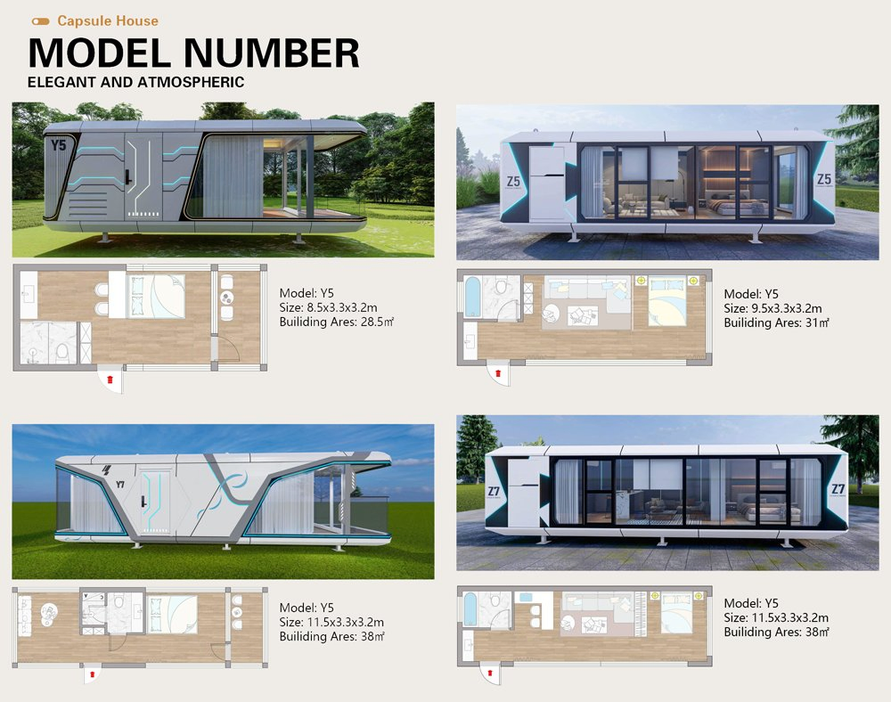 Modern Luxury Steel Prefab Capsule House Portable Mobile Hotel Resort Holiday Cabin