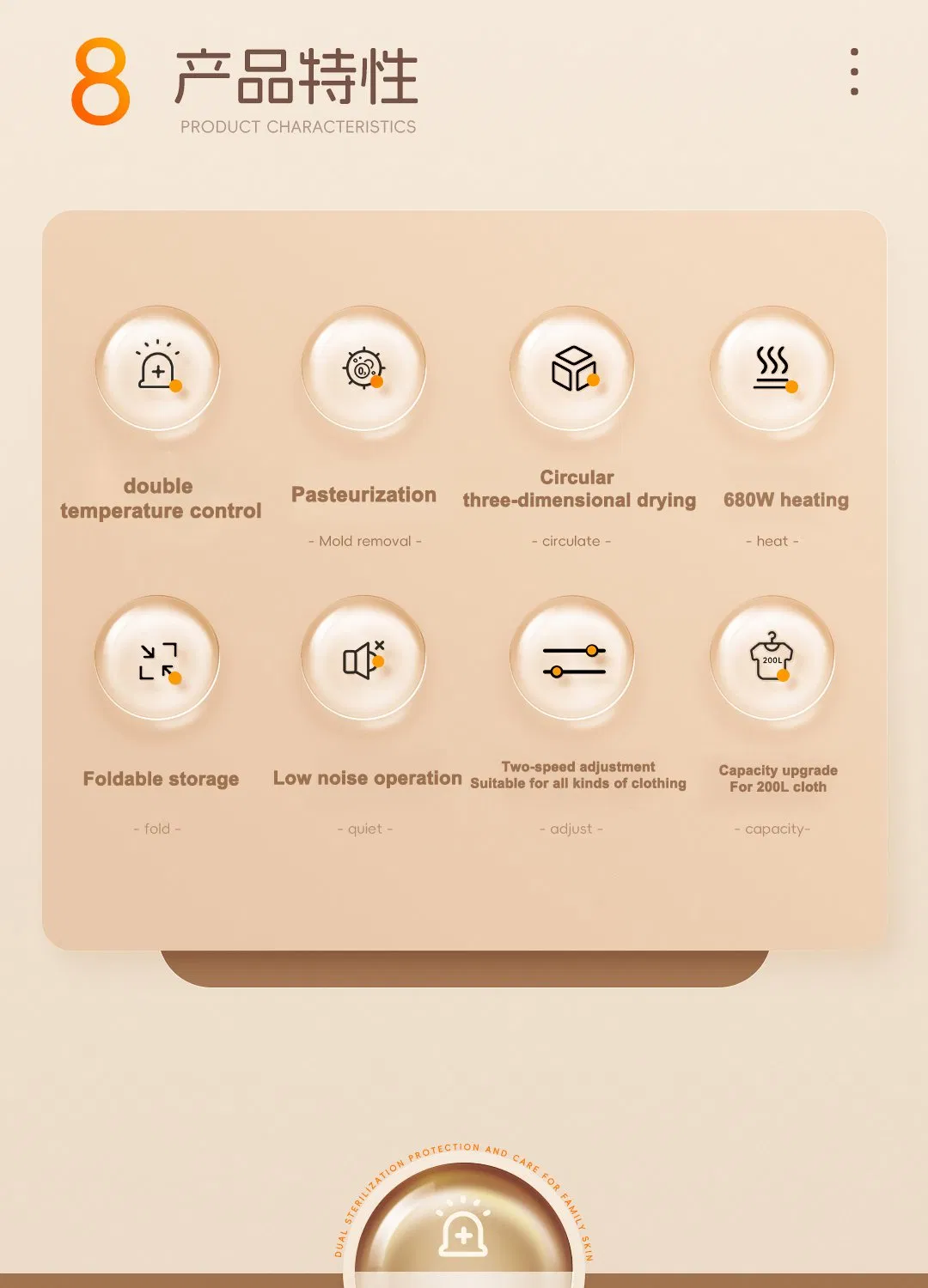 4hours Time Setting Portable Size Quick Drying Cloth Withstand Type Dryer Max Load-Bearing of 10kg