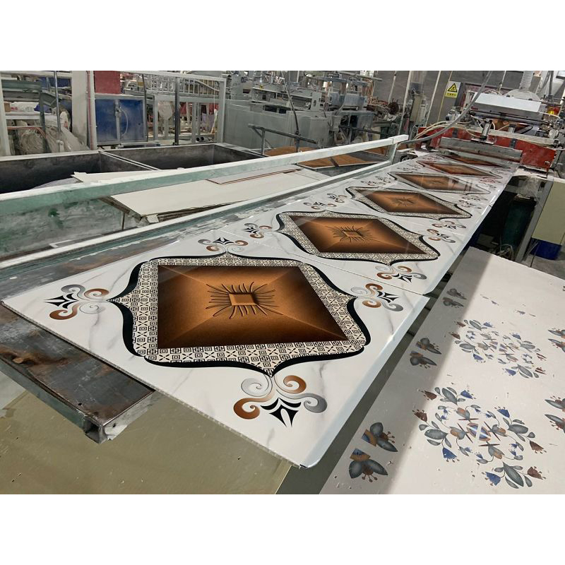 Iraq Somalia Market Dominican PVC Gypsum Ceiling Tile False PVC Grid Ceiling Plafon De PVC 2 by 2 T Bar