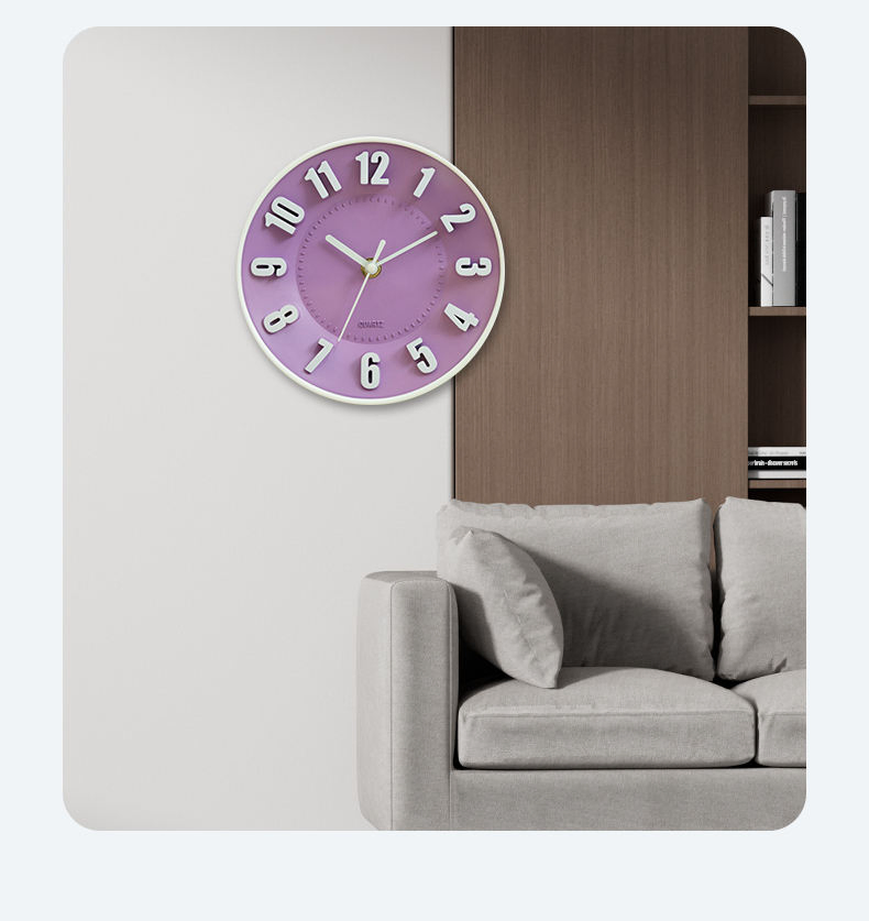 Modern 3D Embossed Digital Wall Clock