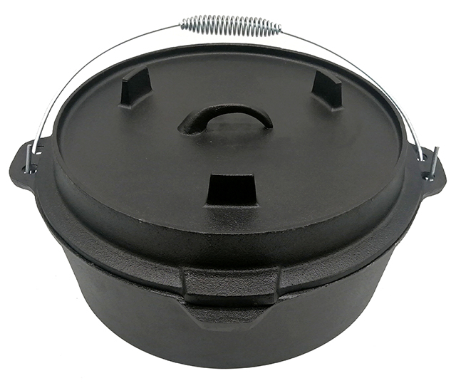 Чугунная жаровня Preseaseond с двойной крышкой