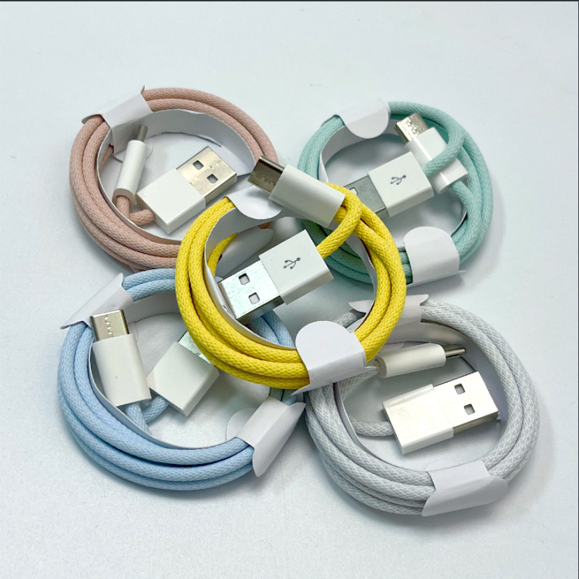 Белый нейлоновый кабель USB-C для iPhone
