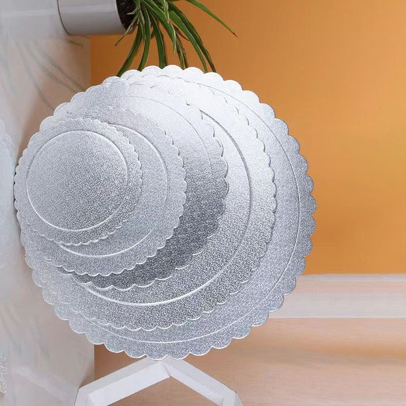 Factory Supply High Quality Customized Corrugaeted Honeycomb Round Square MDF Round Suquare Fancy Cake Board Cake Tower Tray for Wedding Party Congraduation