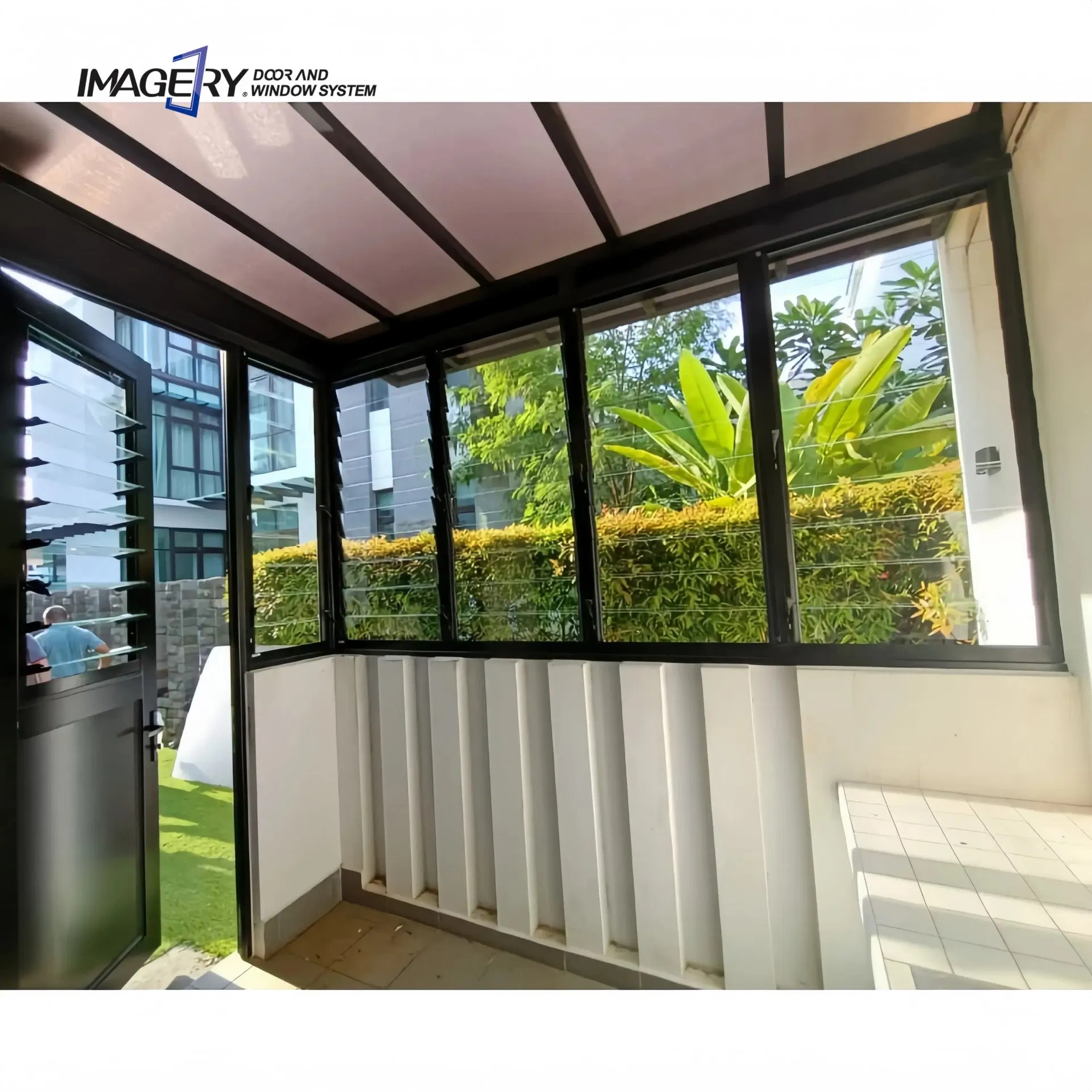 Customized Temperred Adjustable Window Shutter Jalousie Price Morden Aluminum Glass Louver