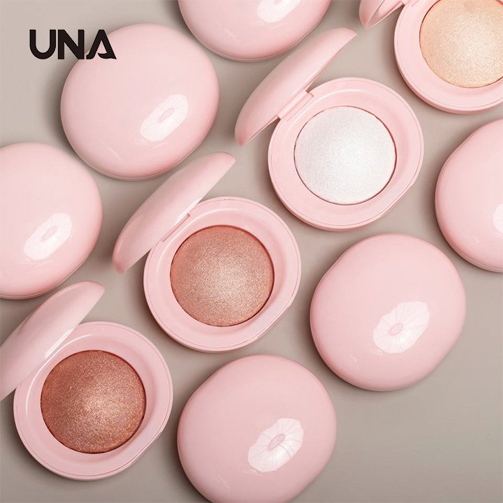 Customized Vegan High Pigment Multichrome Pressed Powder Highlighter Palette Custom Logo All Day Face Makeup Pastel Highlighter