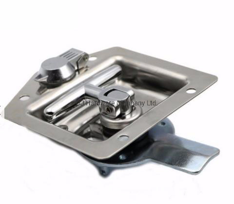 Car Truck Trailer Folding T Recessed Paddle Shape Tool Box Latch Lock
