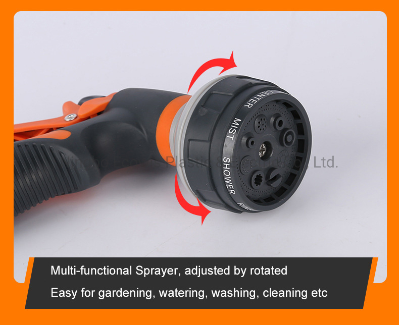8 Patterns Garden Trigger Water Spray Nozzle