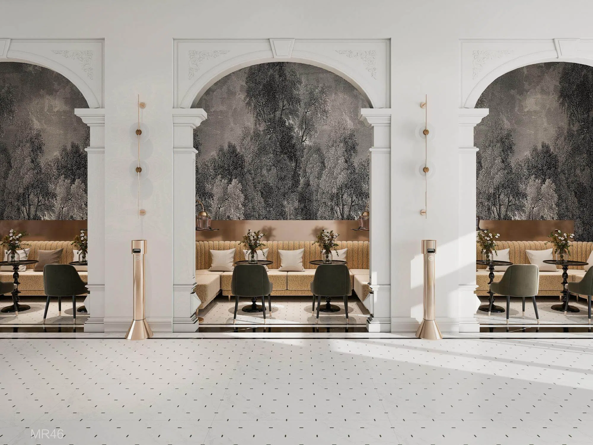 Роскошная мозаика из мрамора для элитных интерьеров