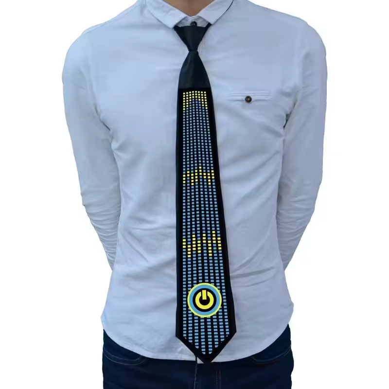 Factory Stock Fast Delivery Funny Men Informal LED Light up Neck Tie