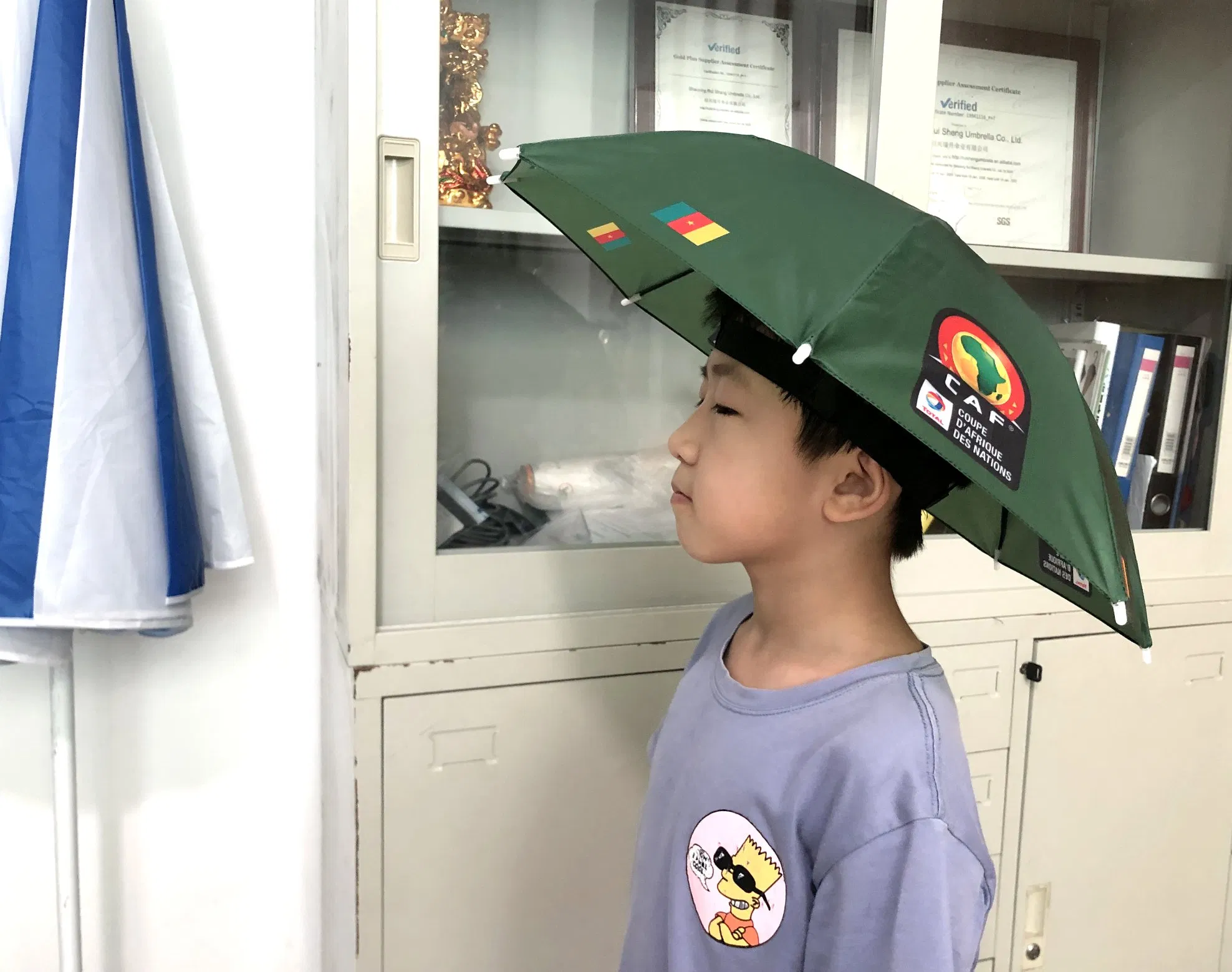 Зонт-шляпа 30 см с логотипом, водонепроницаемый