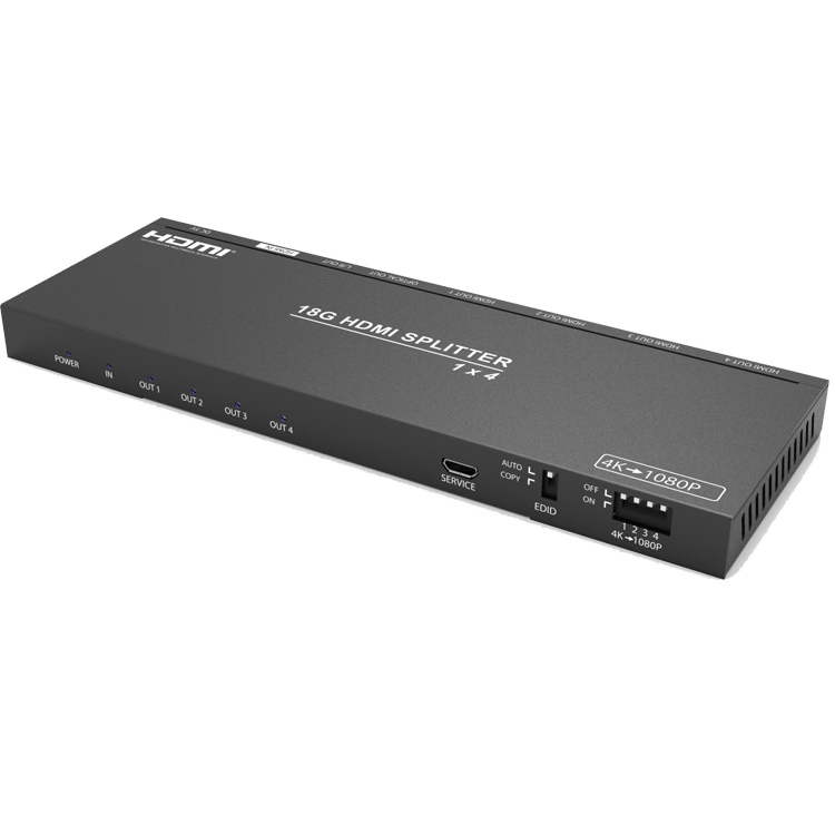 Разветвитель HDMI 1x4 4K 60Hz HDR с масштабированием