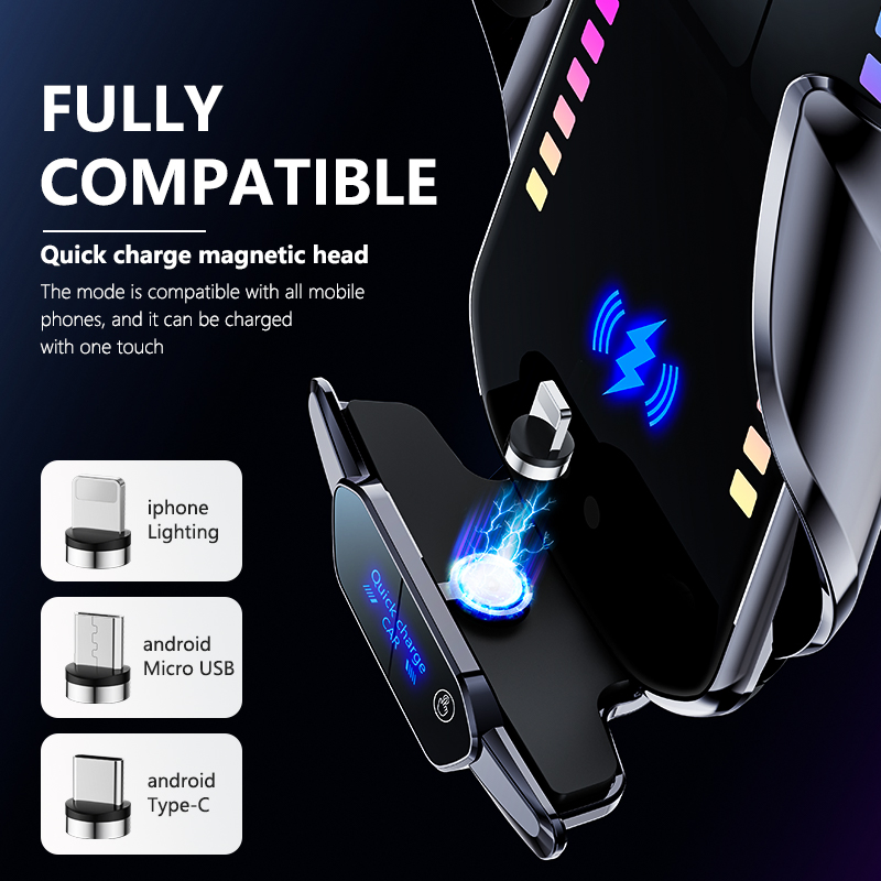 Автоматический беспроводной зарядник-держатель для телефона в авто