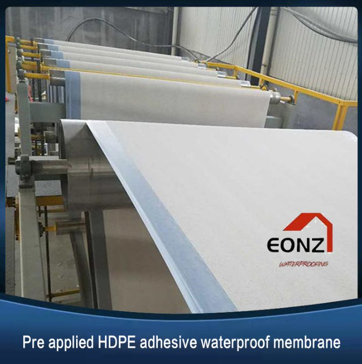 Pre-Applied High Polymer HDPE Self Adhesive Waterproof Membrane