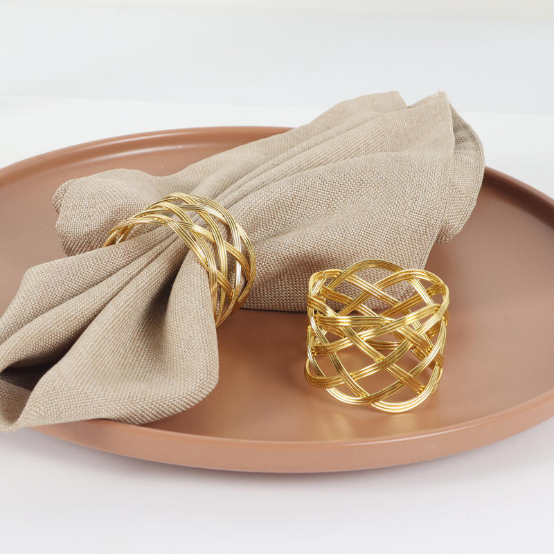 Metal Napkin Rings Multipurpose Serviette Buckles for Party