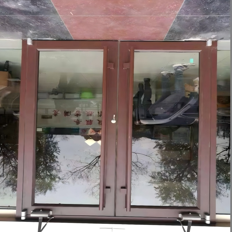 304 Stainless Steel Large Glass Door, Galvanized Steel Plate Spray-Painted Large Glass Door