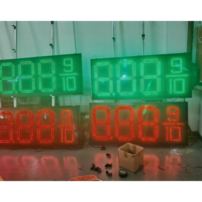 Reliable LED Displays Price Gas Station with 2-Year Warranty Various Heights Gas Station Segment Display RS485