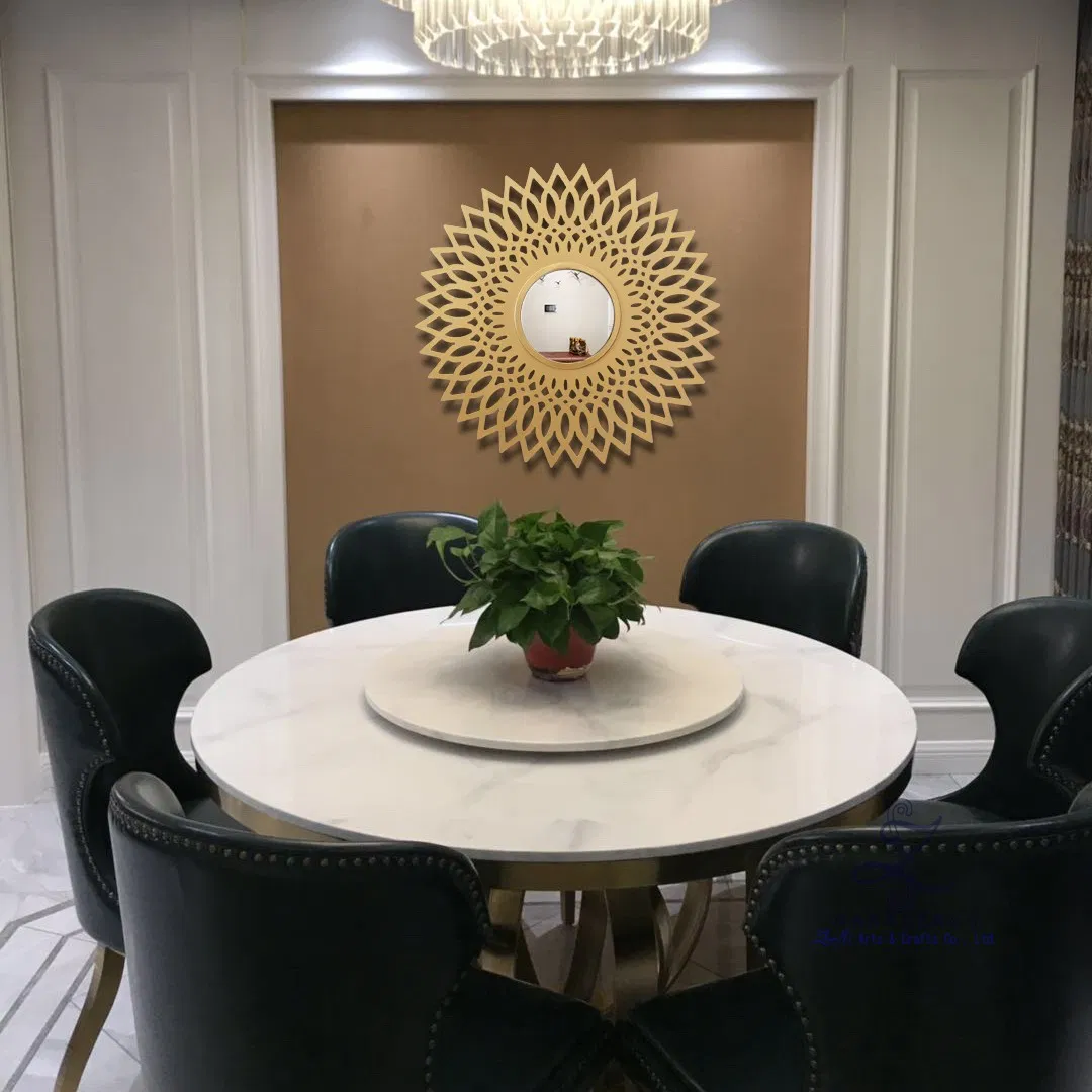 Metal Sun Glass Mirror Living Room Wall Decoration Pendant Creative Restaurant TV Background Wall Three-Dimensional Porch Wall Hanging Mirror