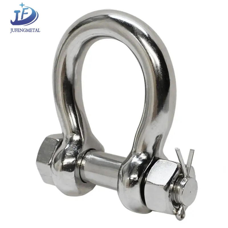 Metal Structures Rigging Hardware Galvanized Stainless Steel Marine Lifting D Shackle for Stainless Steel Boat Accessories
