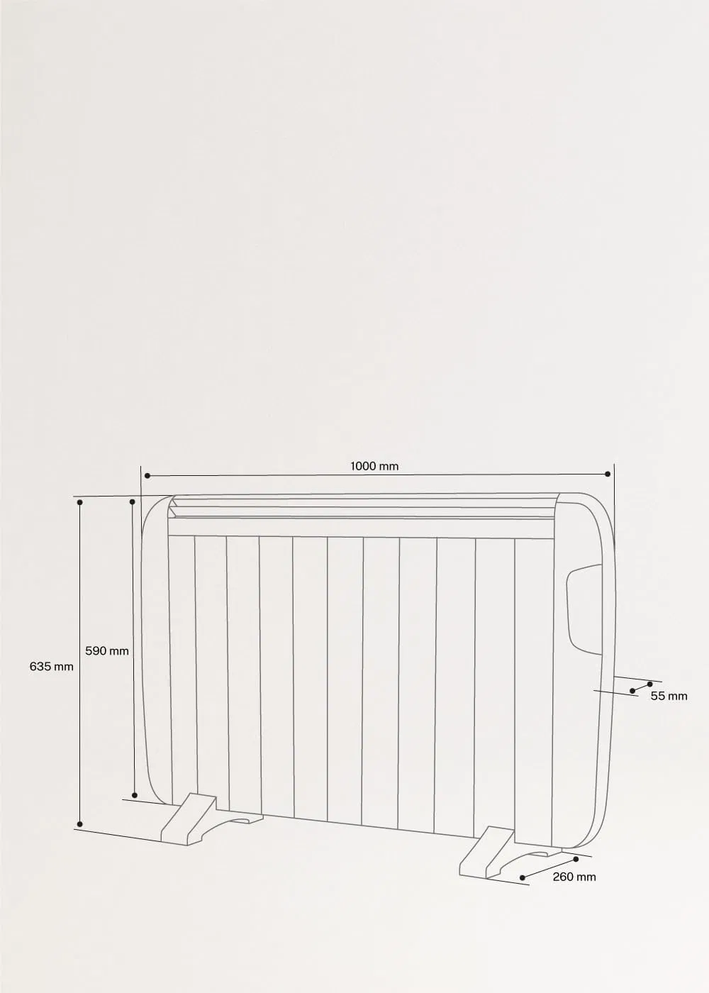 1800W Electric Heater Panel Home Heater Convector Heater Home Appliances