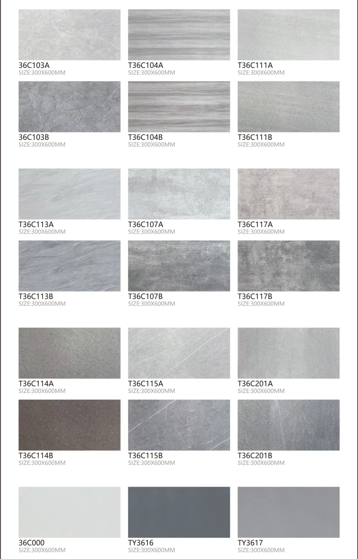 Bathroom Modern Tiles 300X600 Popular Rustic Matte Finished Porcelain Floor Tile
