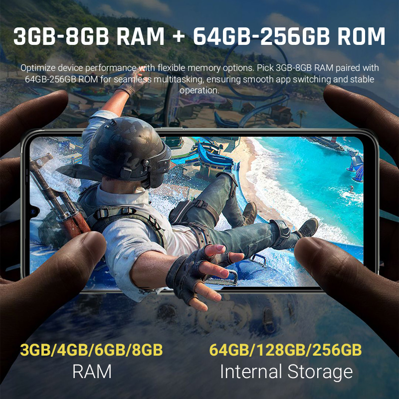 6.7 " 4G LTE Android 16 CPU T615 4GB RAM 128GB ROM 5000mAh Battery Stylish Design Mobile Phones
