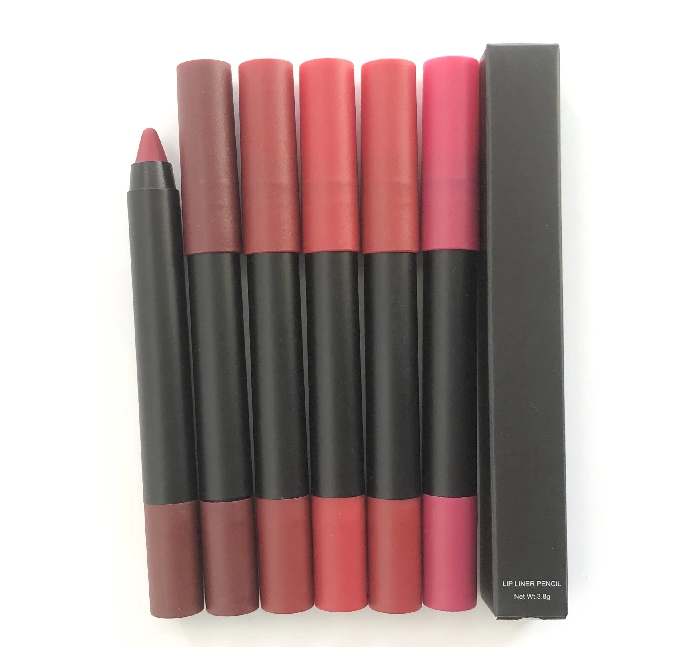 Top Superior Quality Long Lasting Smooth Matte Fine Texture Lipstick Pen Black Lip Liner Private Label