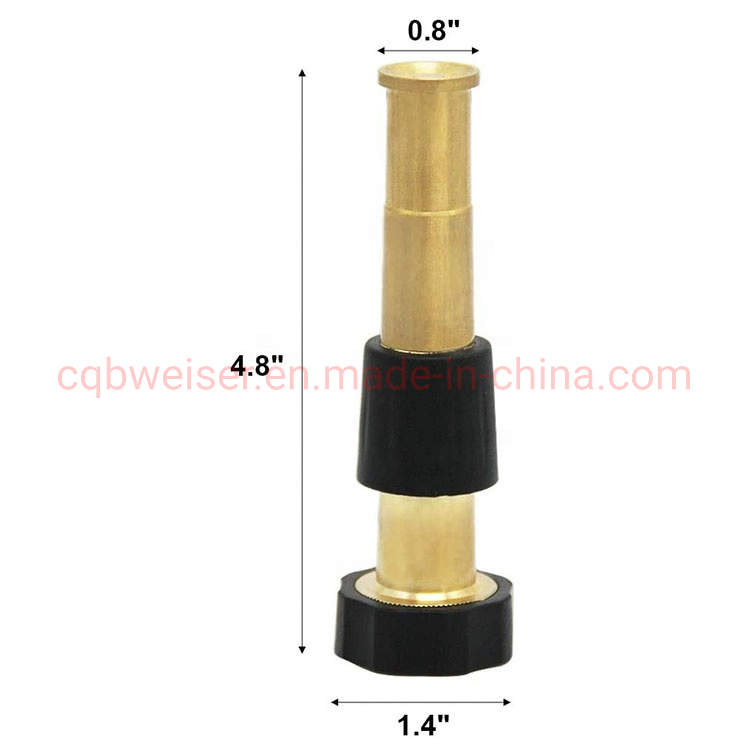 Heavy-Duty Brass Adjustable Garden Hose Nozzle