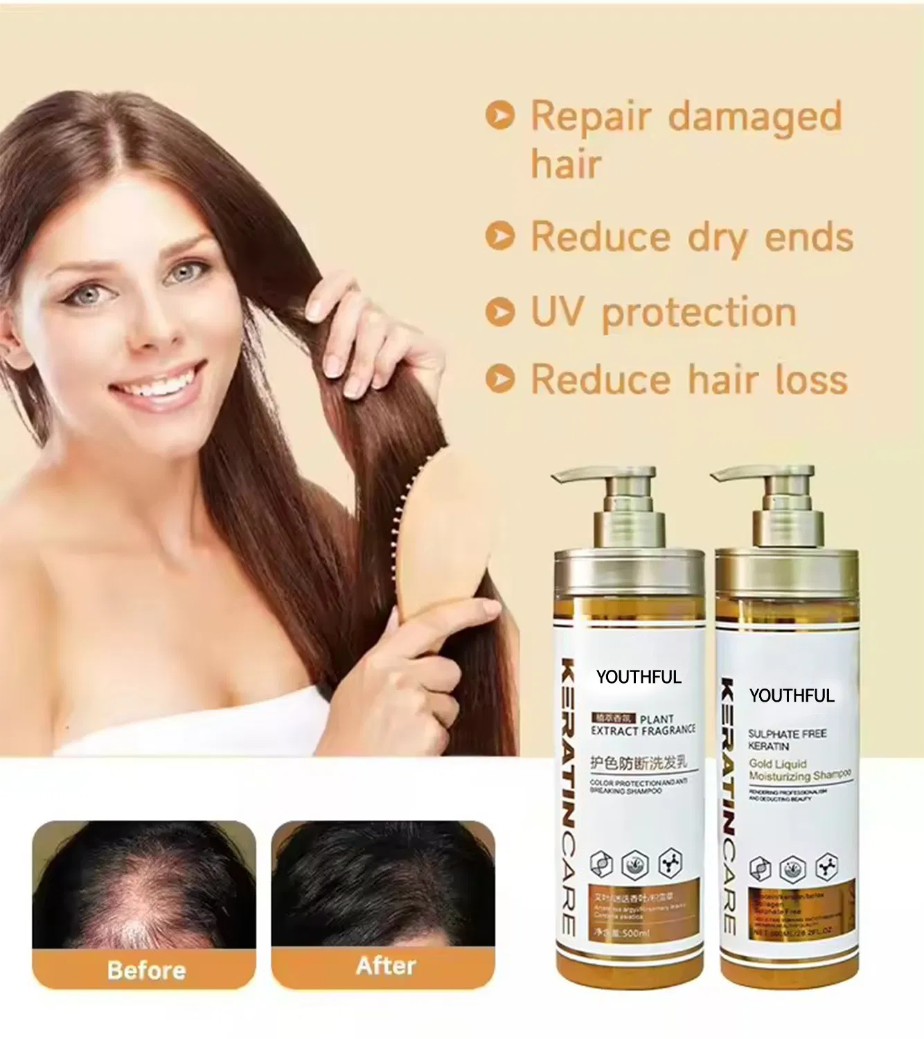 Organic Protein Sulfate Free Argan Oil Keratin Conditioner
