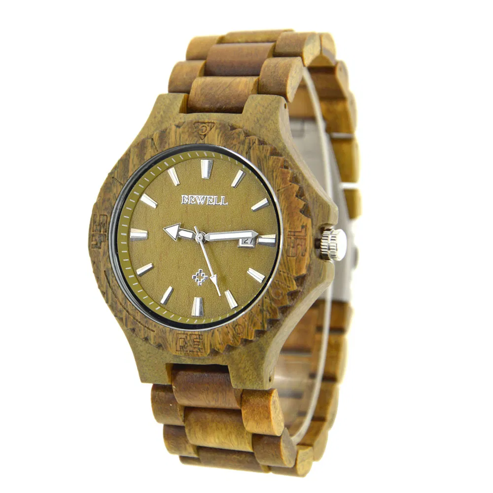 100% Natural Wooden Watch Mens Watches Wrist Eco-Friendly Custom Watch Sandalwood Wristwatches for Men Personal Logo Relojes