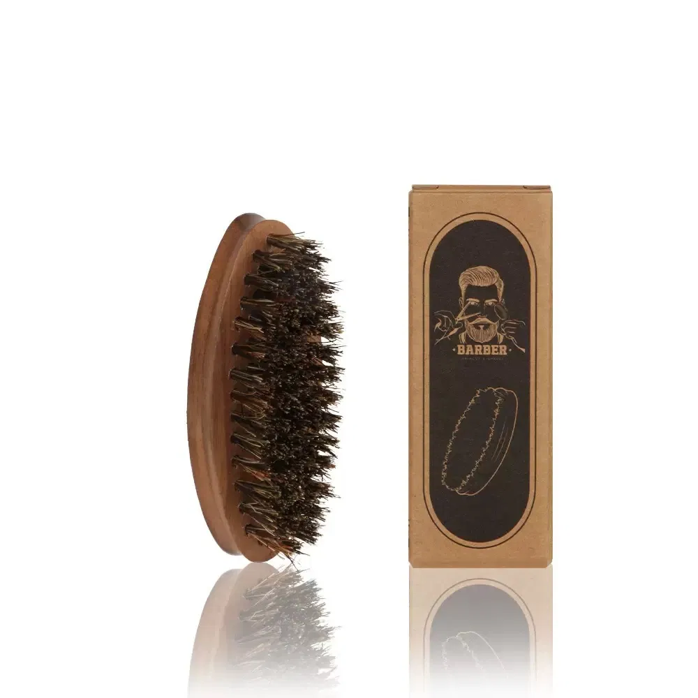 Hot Selling European and American Men's Styling Care/Beech Wood Bristle Beard Brush