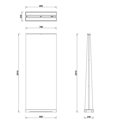 Sturdy 80*200 Double-Sided Roll up Banner Display Stand for Promotional Events