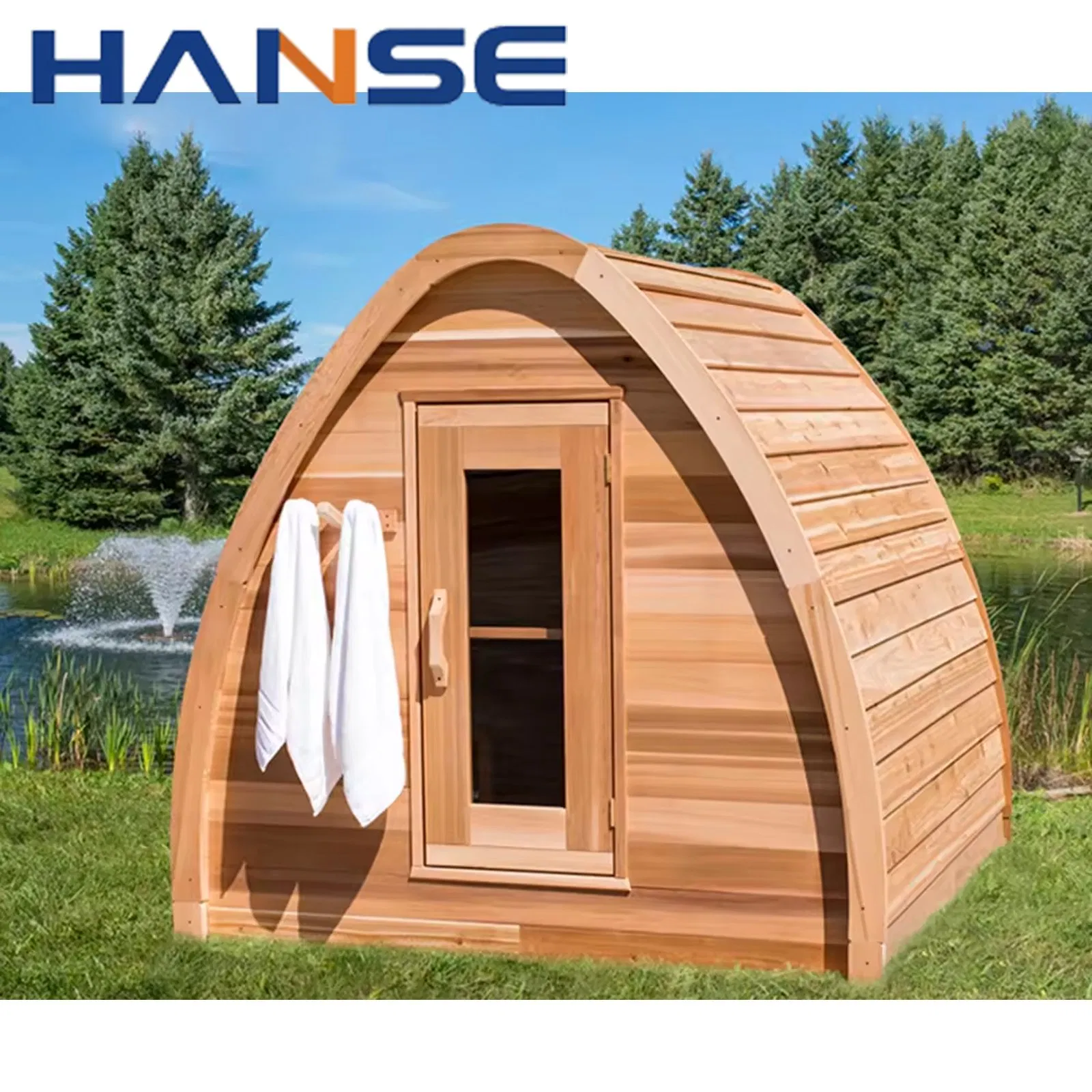 Сауна для 6 человек из кедра, инфракрасная, уличная