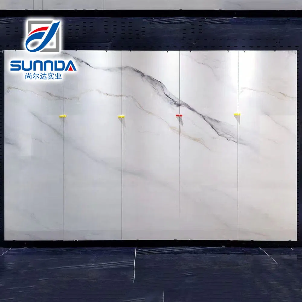 China Large Sizes Luxury Marble Stone Texture Sintered Stone Slab Porcelain Tile Decorative Sintered Stone Tiles for Furniture Counter Top Wall Floor