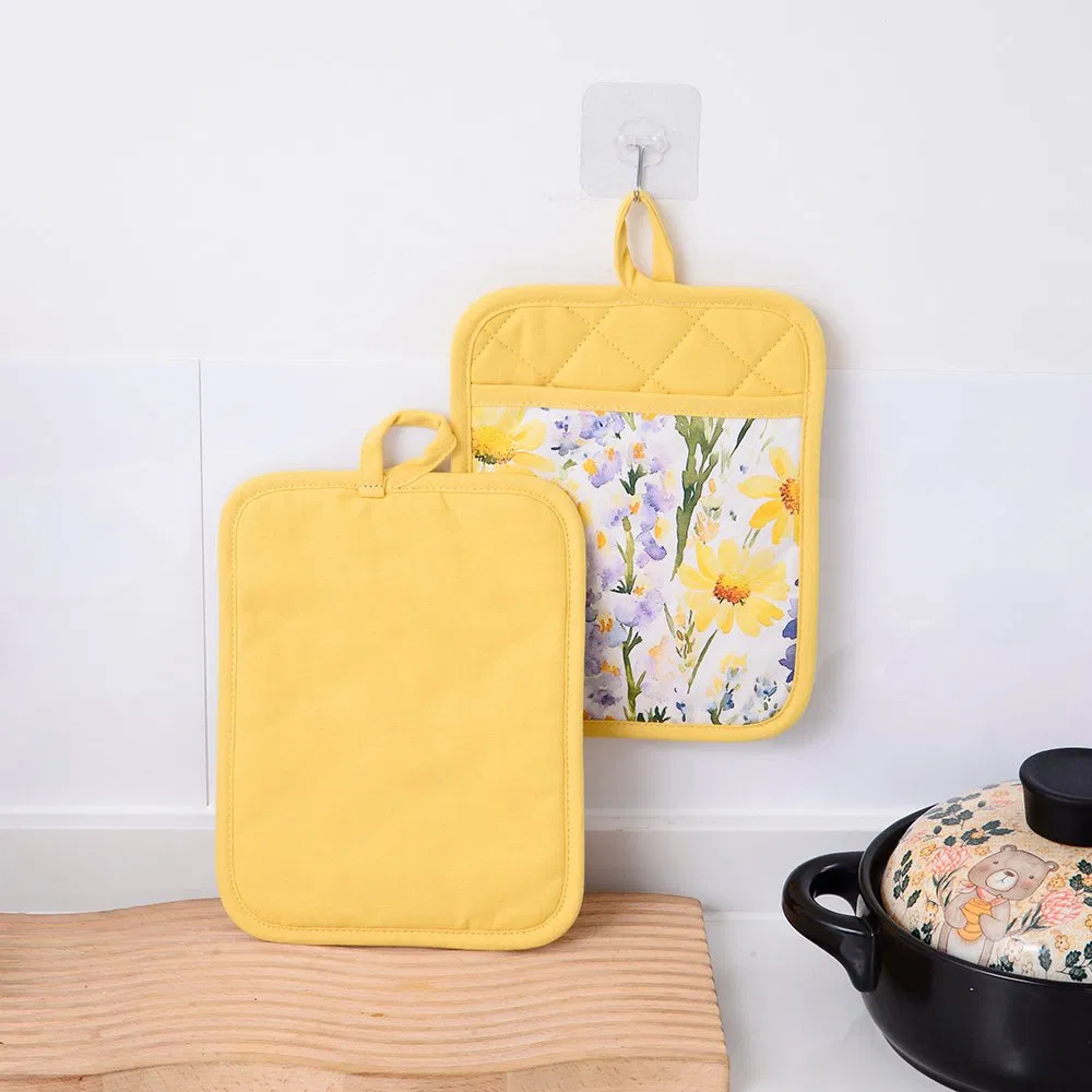 Hot Selling Yellow Flower Classic Design Kitchen Cotton Pot Holder