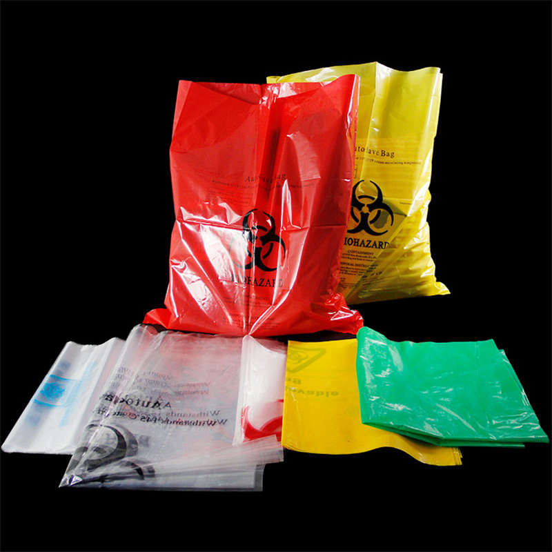 Heavy Duty Biohazard Bags Red and Yellow Plastic Bags for Clinical Waste