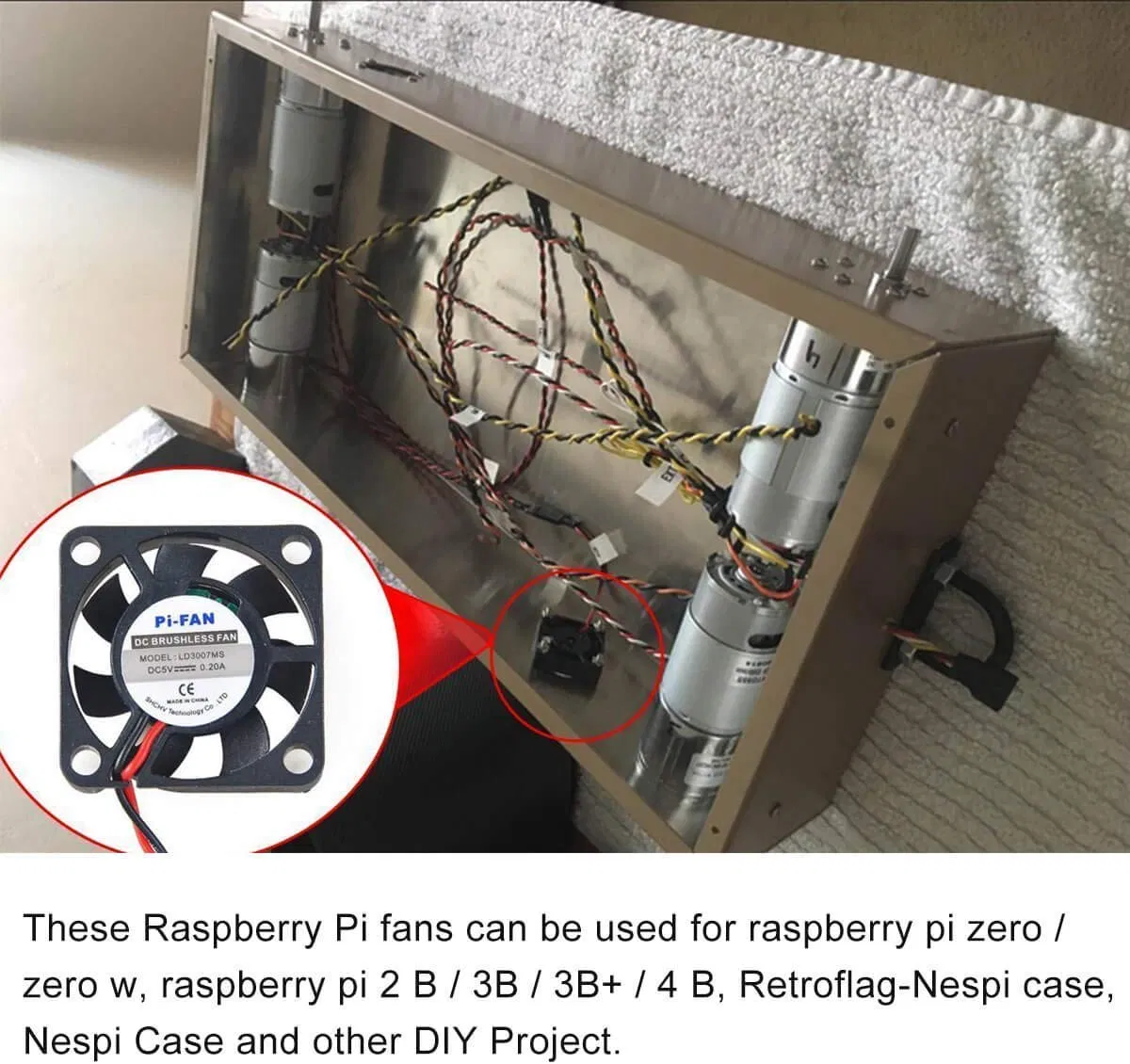 2PCS Raspberry Pi 4b Fan Brushless Cooling Fan