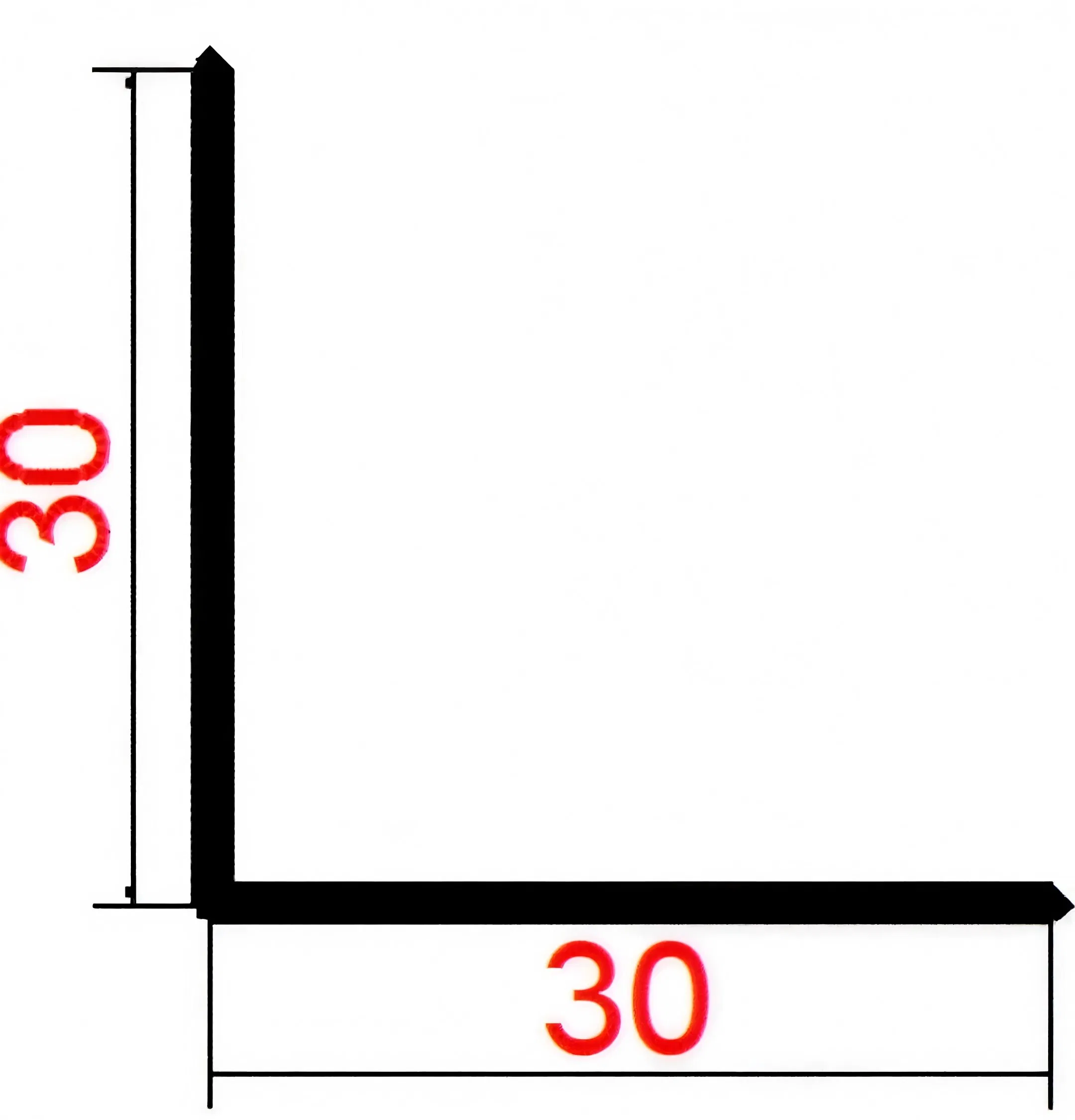 L30*30 Durable Stainless Steel L-Shaped Moulding for Contemporary Spaces Trim