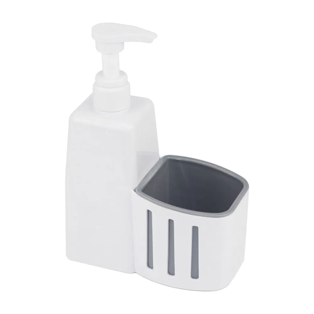 Plastic Hand Dish Soap Dispenser with Sponge Holder