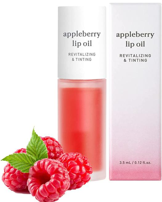 Natural Vegan Korean Apple Berry Lip Oil to Soothe Dry Lips Lip Gloss Oil