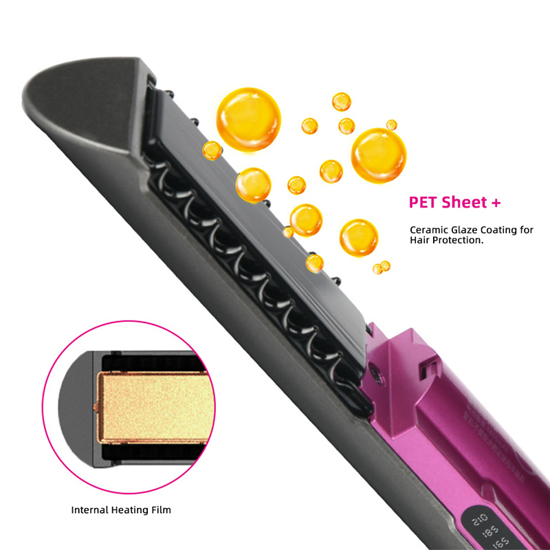 Cordless USB Rechargeable Mini Hair Straightener & Curler