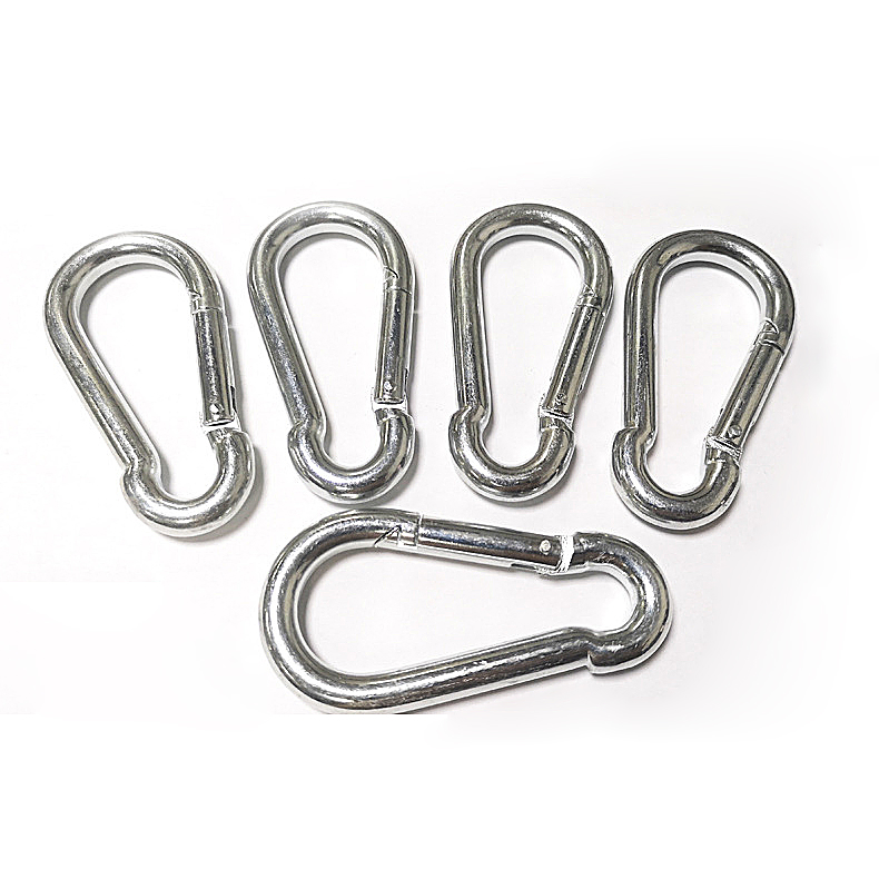 Stainless Steel Snap Hook Carabiner 5#, Climbing Button Carabiner