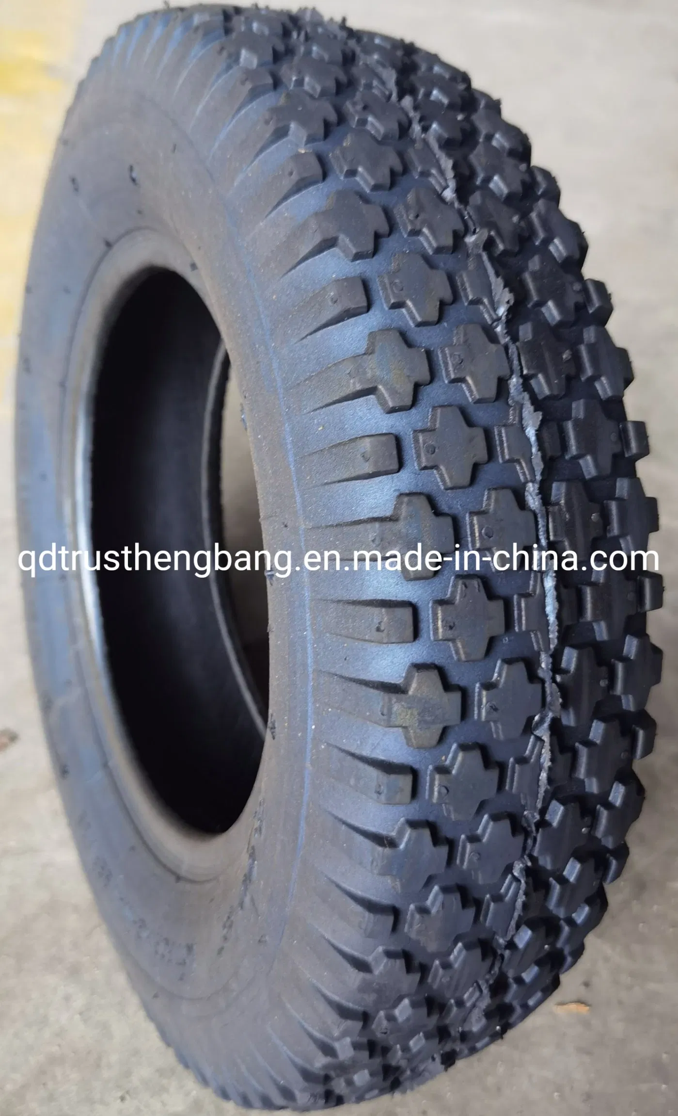 Wheelbarrow Tire Assembly, 4.10/3.50-4, 4.80/4.00-8 4pr Stud Tire and Wheel