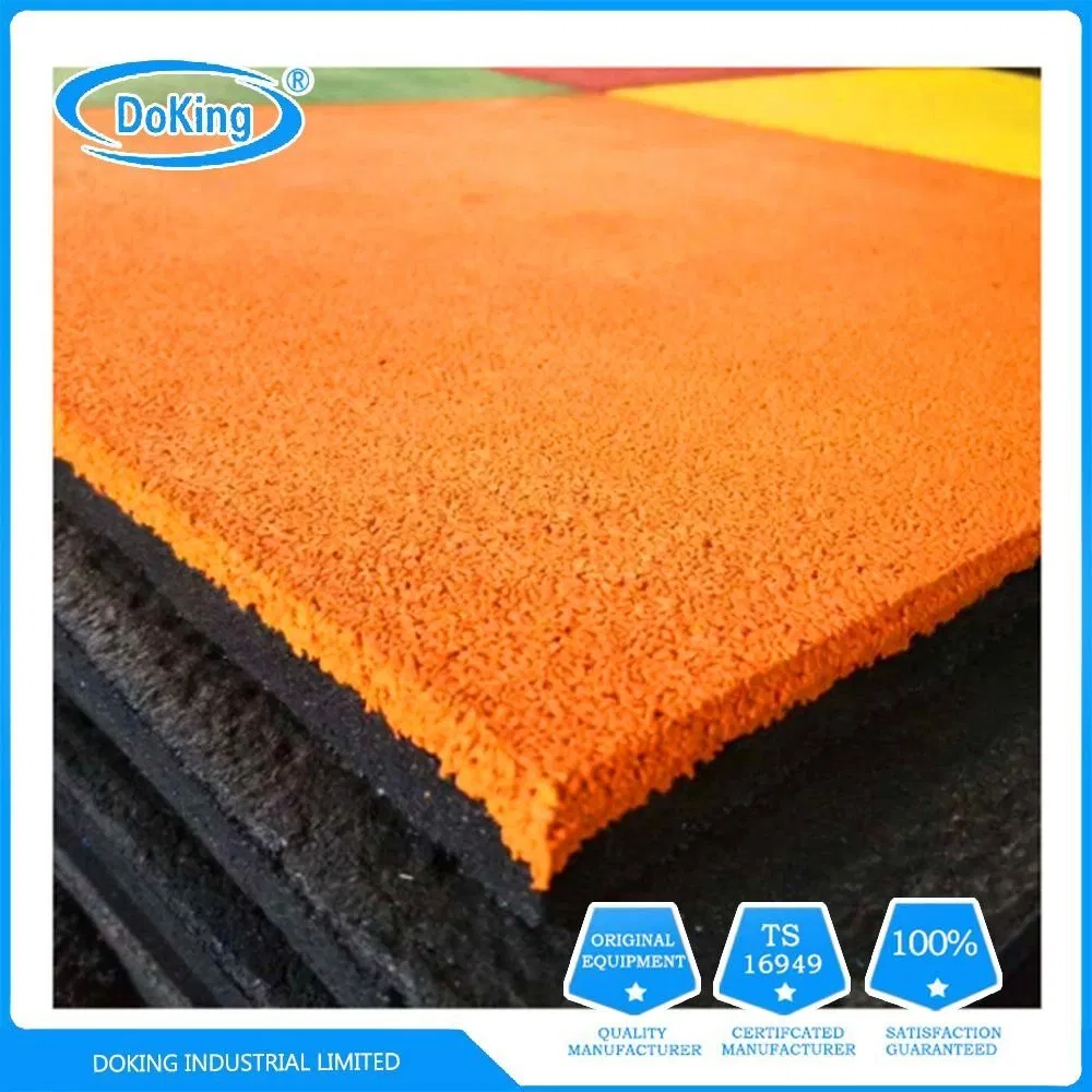 Solid Color Rubber Floor Mat Suitable for School Playgrounds