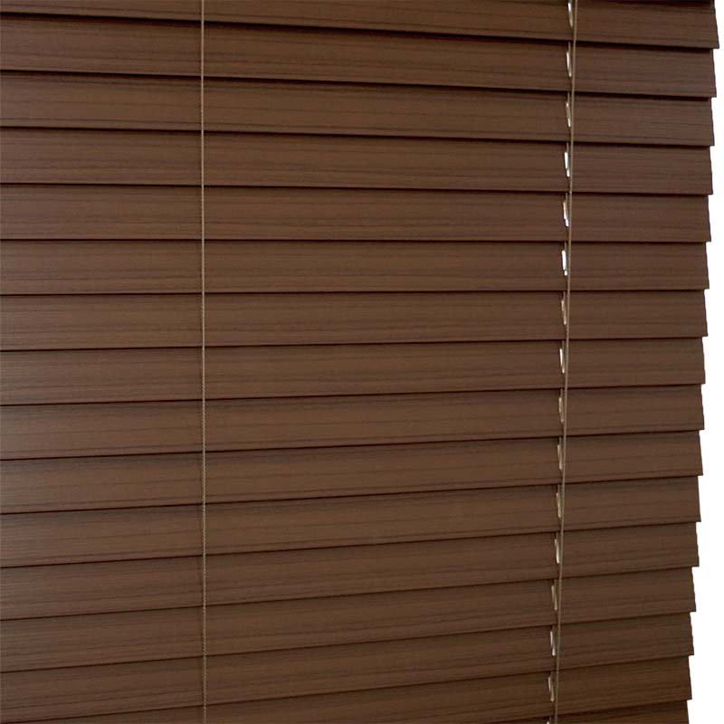 Decorative 2-Inch PVC Faux Wood Blinds Customized Window Covering