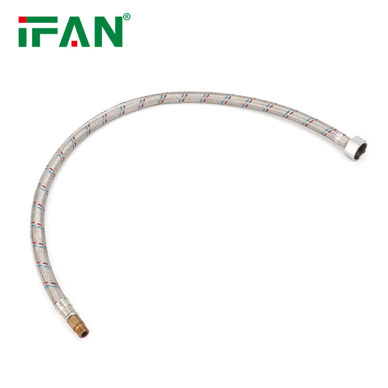 Ifan OEM Long-Lasting 30-60cm Bathroom Hose Stainless Steel Braided
