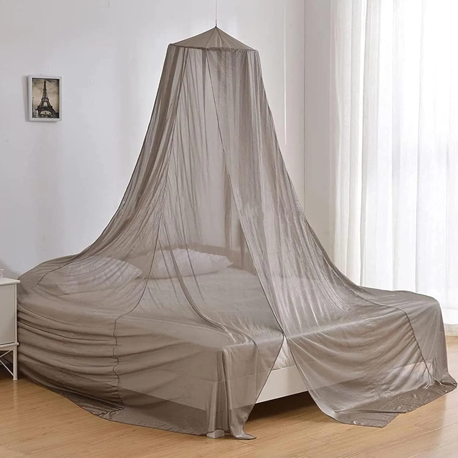 Mosquito Net Bed Canopy Queen to King Size Ceiling Netting Bed Tent Adult Beds Circle Dome Net