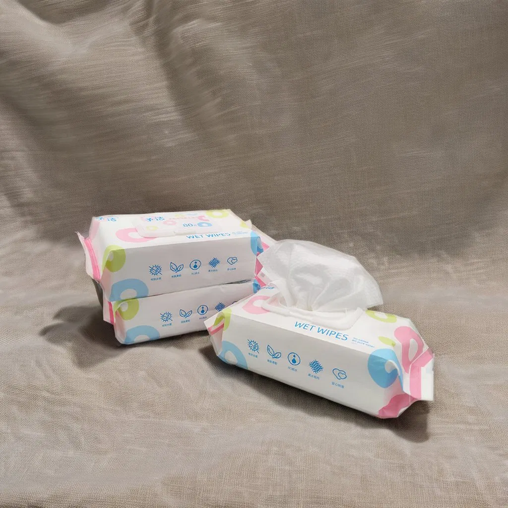Eco-Friendly Sensitive Skin Wet Wipes Soft pH Balanced Cotton Flushable Organic Biodegradable Baby Wet Wipes