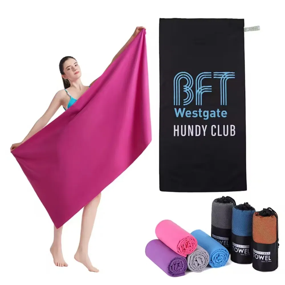 Portable Quick Drying Absorb Polyester Gym Towel Camping Fitness Microfiber Cooling Sports Towels Custom Logo