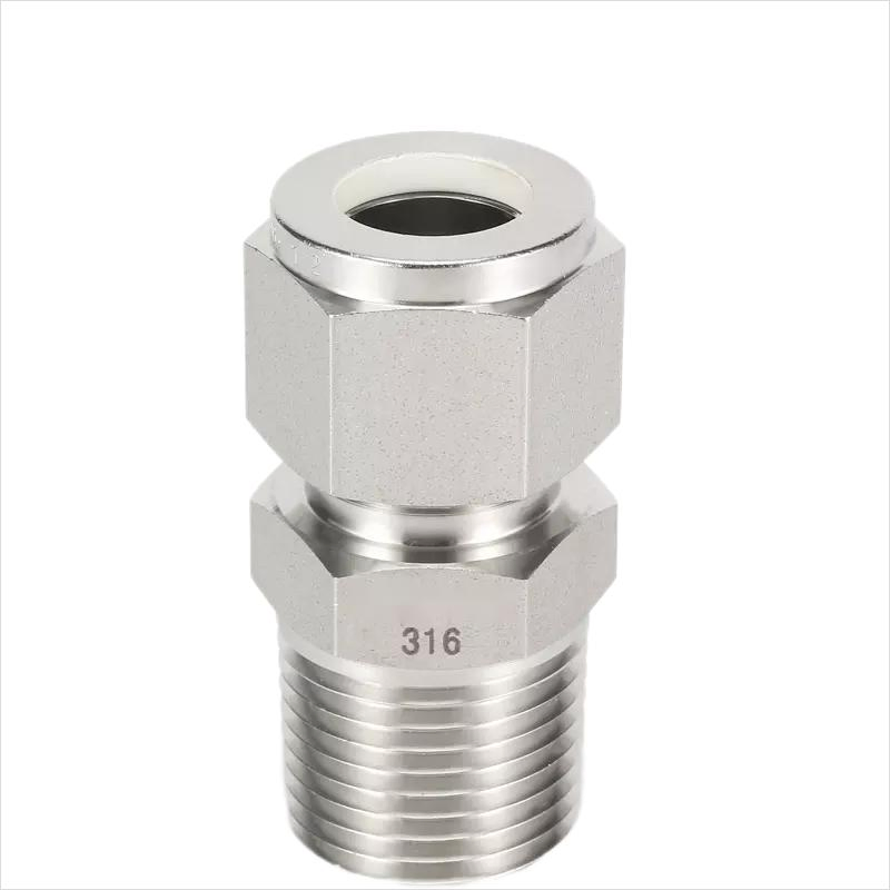 Nai-Lok 1/4" Od SS316 Compression Union Fitting Female to Male Connector for Instrumentation Tubing